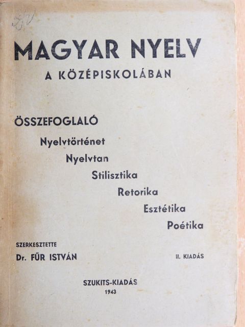 Magyar nyelv a középiskolában [antikvár]