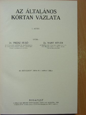 Dr. Sántha Kálmán - Az általános kórtan vázlata I. (töredék) [antikvár]