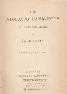 Mark Twain - The £1.000.000 Bank Note [antikvár]