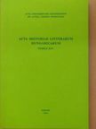 Baranyai Zsolt - Acta Historiae Litterarum Hungaricarum Tomus XIV. [antikvár]