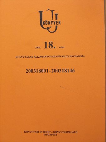 Új könyvek 2003/18. [antikvár]