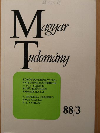 Alpár László - Magyar Tudomány 1988. március [antikvár]