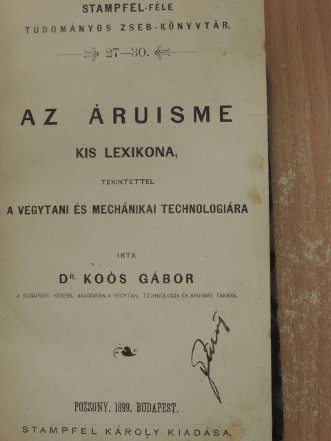 Dr. Koós Gábor - Az áruisme kis lexikona [antikvár]