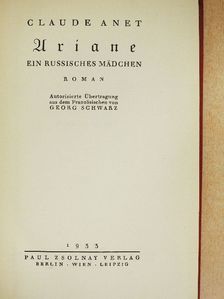 Claude Anet - Ariane (gótbetűs) [antikvár]