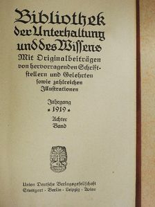 Adolf Stark - Bibliothek der Unterhaltung und des Wissens 1919/8. (gótbetűs) [antikvár]