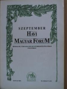 Angyal János - Havi Magyar Fórum 2003. szeptember  [antikvár]