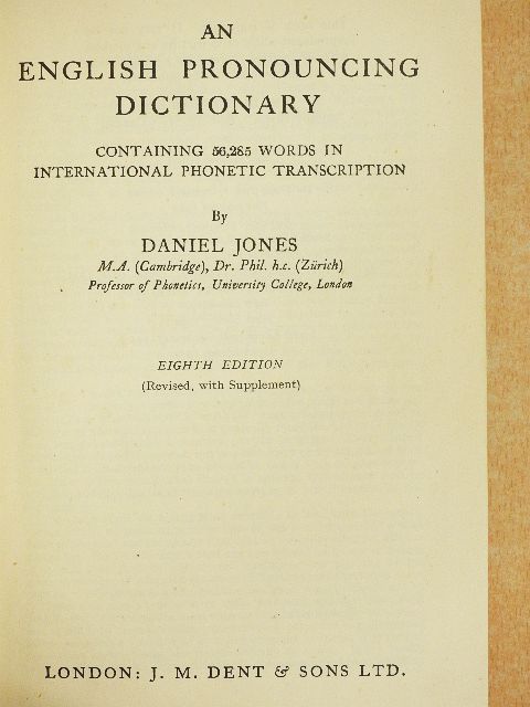 Dr. Daniel Jones - An English Pronouncing Dictionary [antikvár]