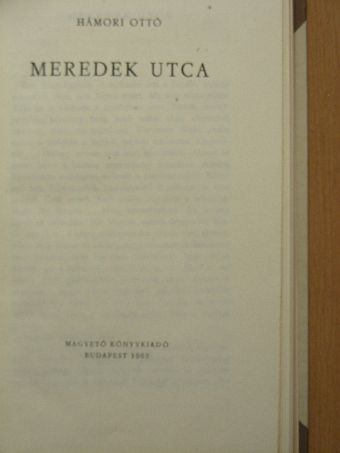 Hámori Ottó - Meredek utca [antikvár]