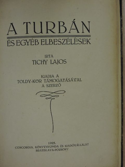 Tichy Lajos - A turbán és egyéb elbeszélések [antikvár]