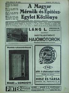 Bergmann Pál - A Magyar Mérnök- és Építész-Egylet Közlönye 1939. július 23. [antikvár]