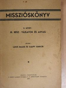 Gálffy Sándor - Misszióskönyv II. [antikvár]