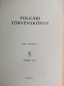 Polgári törvénykönyv [antikvár]