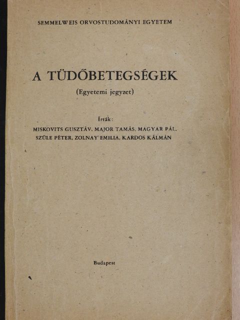 Kardos Kálmán - A tüdőbetegségek [antikvár]