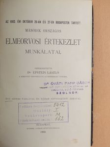 Dr. Babarczi Schwarzer Ottó - Az 1902. évi október 26-án és 27-én Budapesten tartott második országos elmeorvosi értekezlet munkálatai [antikvár]
