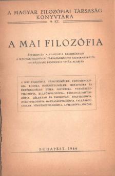 A mai filozófia [antikvár]