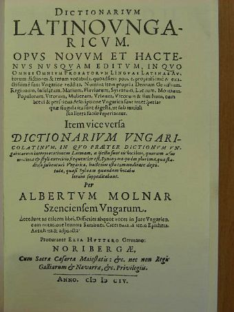 Szenci Molnár Albert - Dictionarium Latinoungaricum [antikvár]