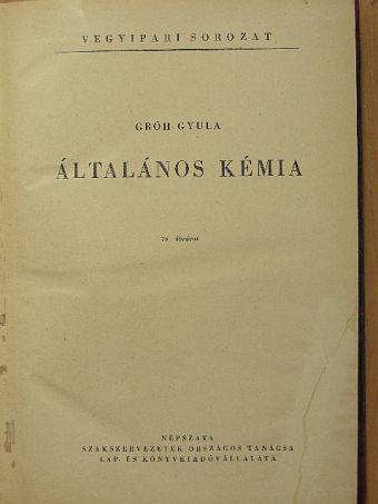 Gróh Gyula - Általános kémia [antikvár]