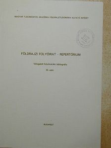 Földrajzi folyóirat - Repertórium [antikvár]