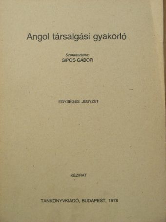 Bárdos Jenő - Angol társalgási gyakorló [antikvár]