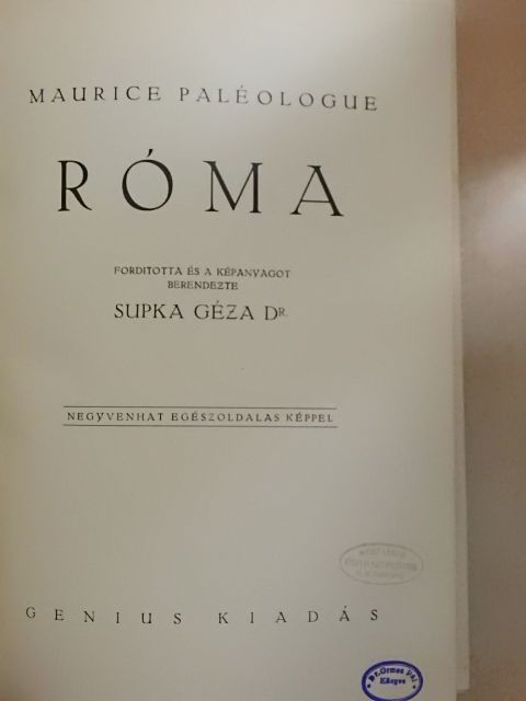 Maurice Paléologue - Róma [antikvár]