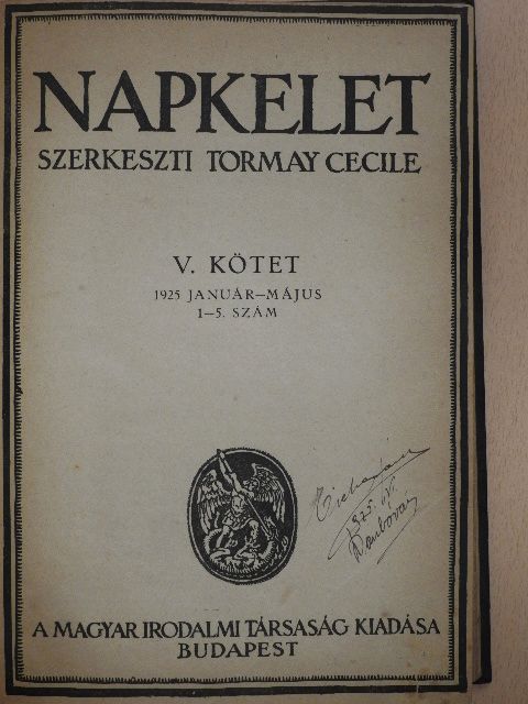 Ambrózy Ágoston - Napkelet 1925. január-május [antikvár]