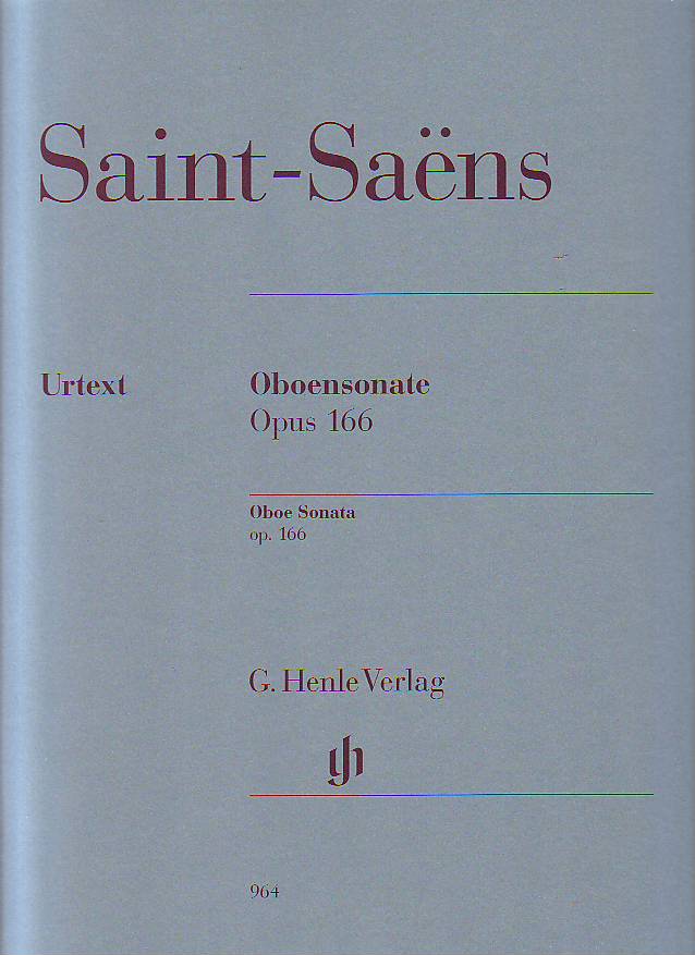 SAINT -SAENS - OBOENSONATE OP.166 FÜR OBOE UND KLAVIER URTEXT (P.JOST / K.SCHILDE)