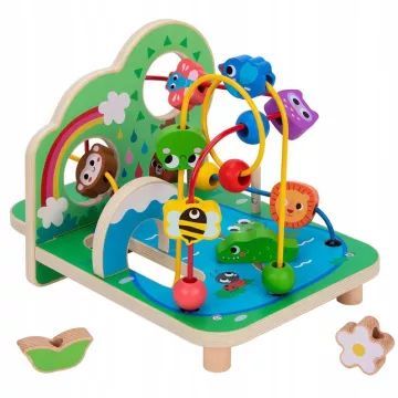 Tooky Toy: Állatos babafoglalkoztató, fa  Vidámpark