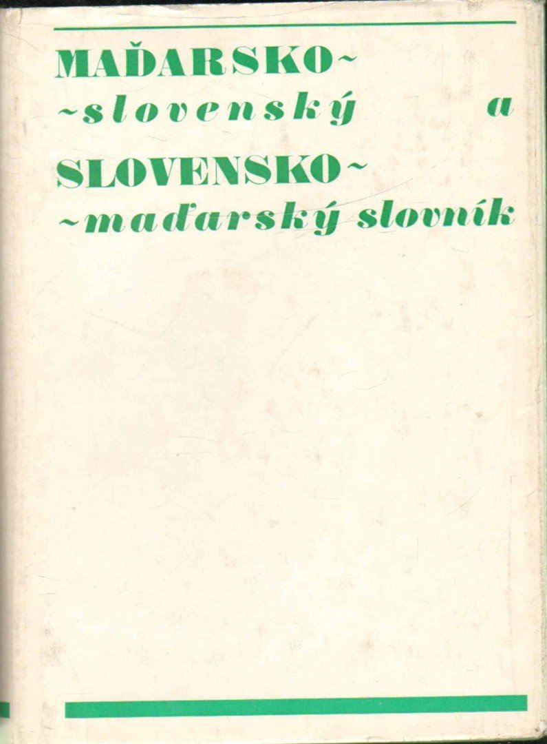 Madarsko-slovensky, slovensko-madarsky slovník [antikvár]