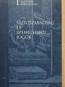Bán Tamás - Sajtószabadság és személyiségi jogok [antikvár]