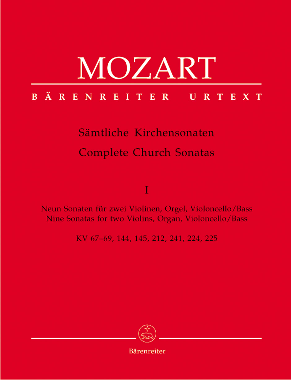 MOZART, W,A, - SAEMTLICHE KIRCHENSONATEN I KV 67-69,144,145,212,241,224,225 PARTITUR + STIMMEN