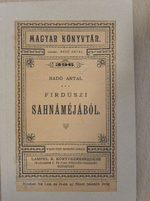 Radó Antal - Firdúszi sahnáméjából [antikvár]