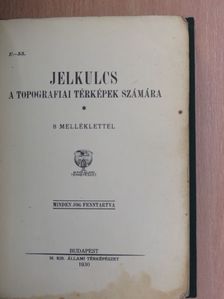 Jelkulcs a topografiai térképek számára [antikvár]