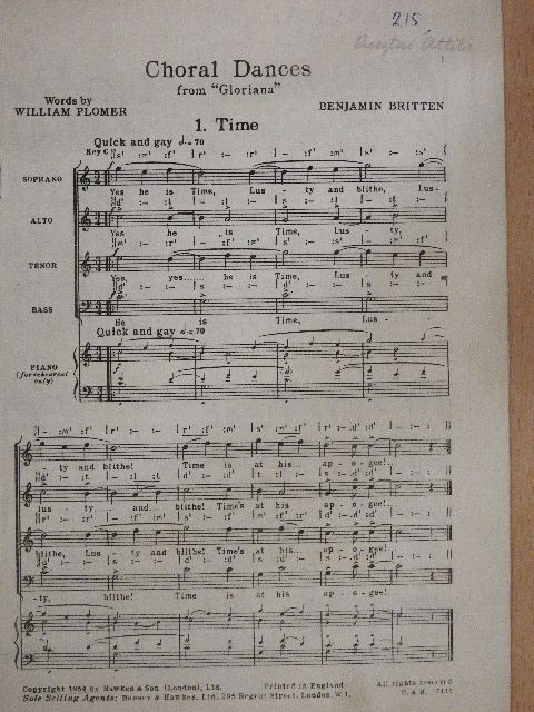 Benjamin Britten - Choral Dances [antikvár]