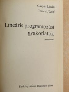 Gáspár László - Lineáris programozási gyakorlatok [antikvár]