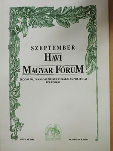 Csath Magdolna - Havi Magyar Fórum 2001. szeptember [antikvár]