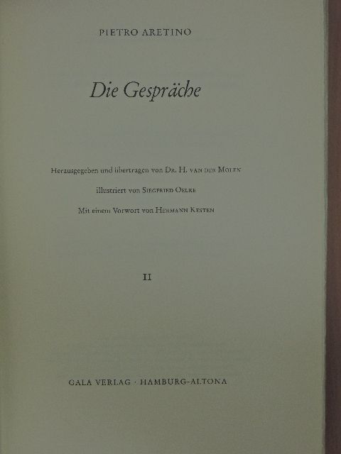 Hermann Kesten - Die Gespräche II. [antikvár]