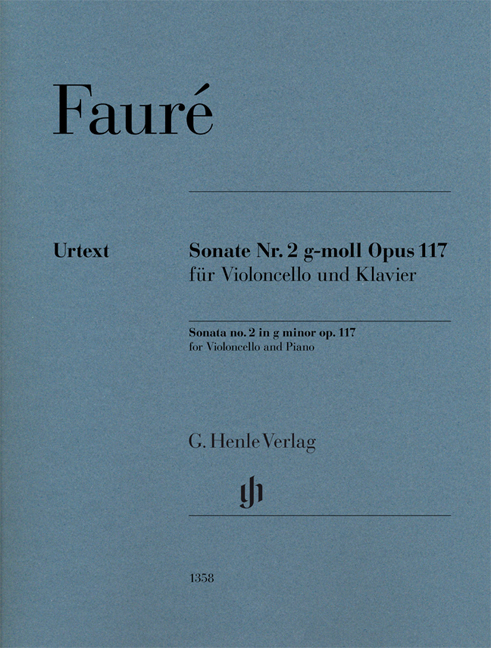 FAURÉ - SONATE NR.2 G-MOLL OP.117 FÜR VIOLONCELLO UND KLAVIER