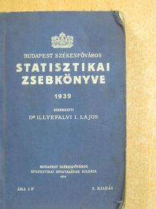 Budapest Székesfőváros Statisztikai Zsebkönyve 1939 [antikvár]