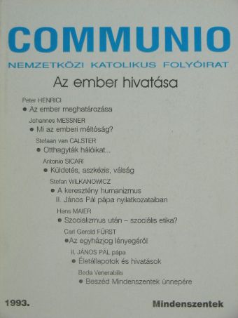 Antonio Sicari - Communio 1993. Mindenszentek [antikvár]
