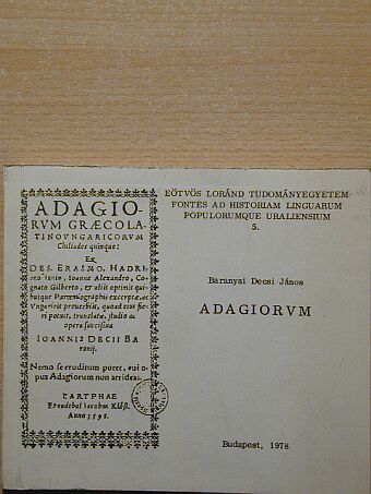 Baranyai Decsi János - Adagiorum [antikvár]