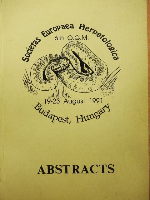Abstracts of the 6th Ordinary General Meeting of the Societas Europaea Herpetologica [antikvár]