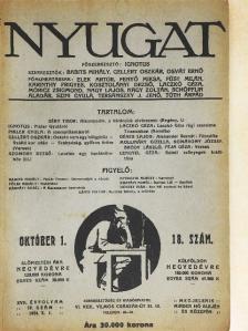 Dénes Lajos - Nyugat 1924. október 1. [antikvár]