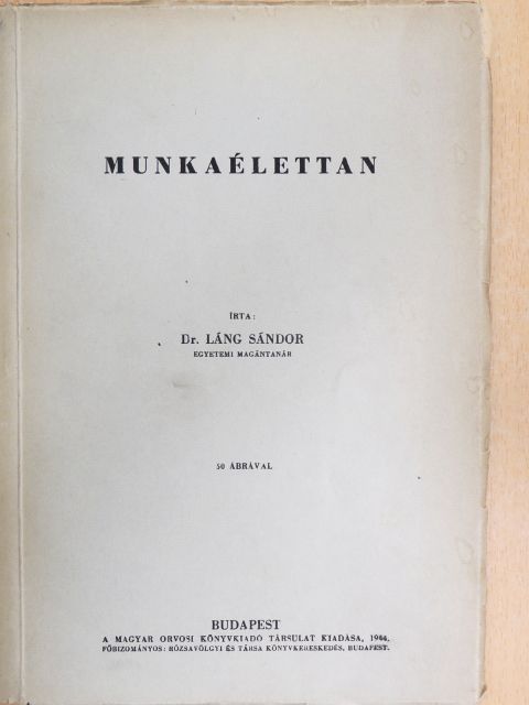 Dr. Láng Sándor - Munkaélettan [antikvár]