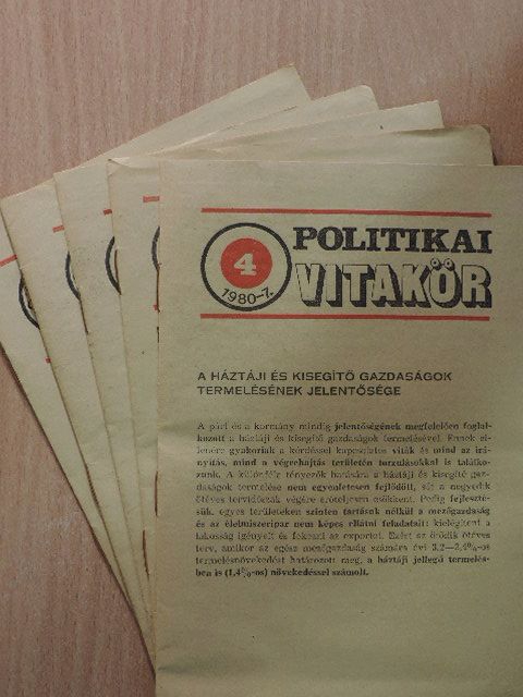 Politikai Vitakör 1980/4. [antikvár]