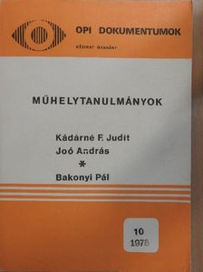 Bakonyi Pál - Műhelytanulmányok 1978/10. [antikvár]