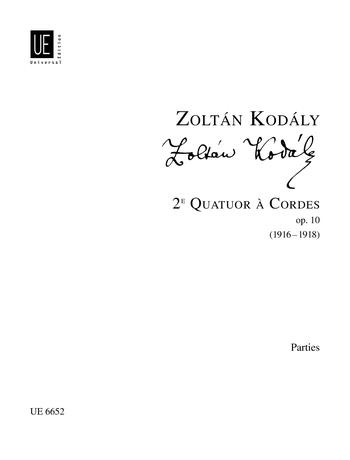 Kodály Zoltán - 2e QUATUOR A CORDES OP.10, PARTIES