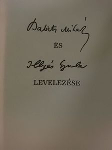 Babits Mihály - Babits Mihály és Illyés Gyula levelezése [antikvár]