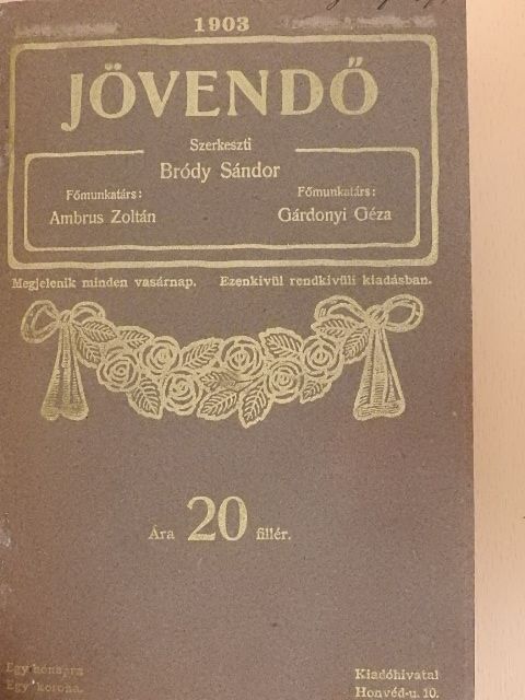 Alexander Bernát - Jövendő 1903. (nem teljes évfolyam) [antikvár]