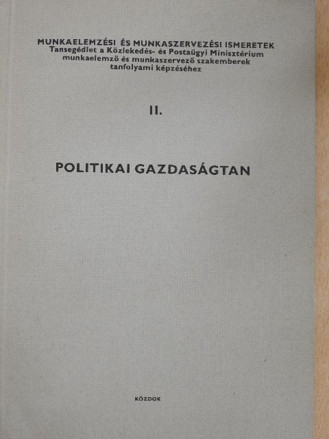 Hollósné Dr. Veres Anna - Politikai gazdaságtan [antikvár]
