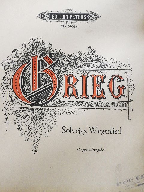 Edvard Grieg - Beliebte Lieder für eine Singstimme und Klavier [antikvár]